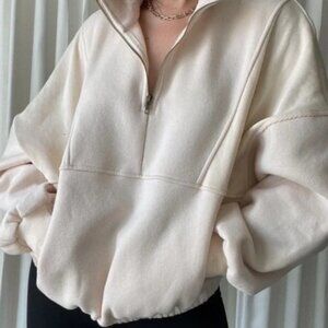 Aspen Oversized Sweatshirt Cream Women’s Size Small Medium